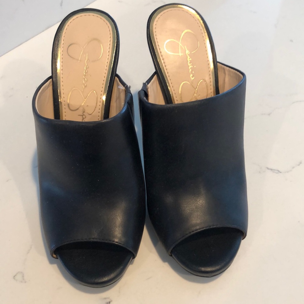 Black mule heels